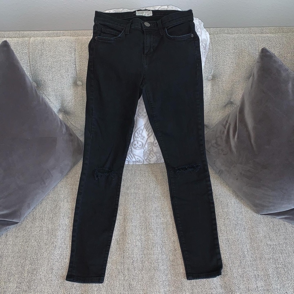CURRENT/ELLIOT THE STILETTO JET BLACK DESTROY 0/25 - Picture 7 of 8